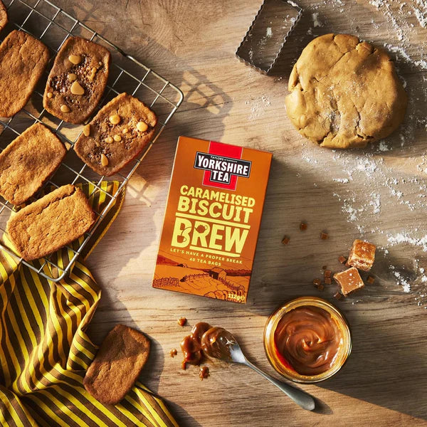 Yorkshire Tea Caramelised Biscuit Brew Flavoured Tea Bags, 4 Boxes of 40 Tea Bags (Total 160 Bags)