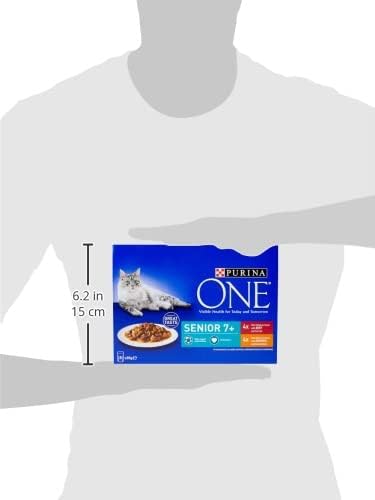PURINA ONE Senior 7+ Mini Fillets Chicken and Beef Wet Cat Food 8x85g (Pack of 5)