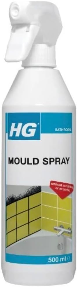 HG Mould Remover Foam Spray, Black Mould & Mildew Cleaner, Removes Stains – 500ml