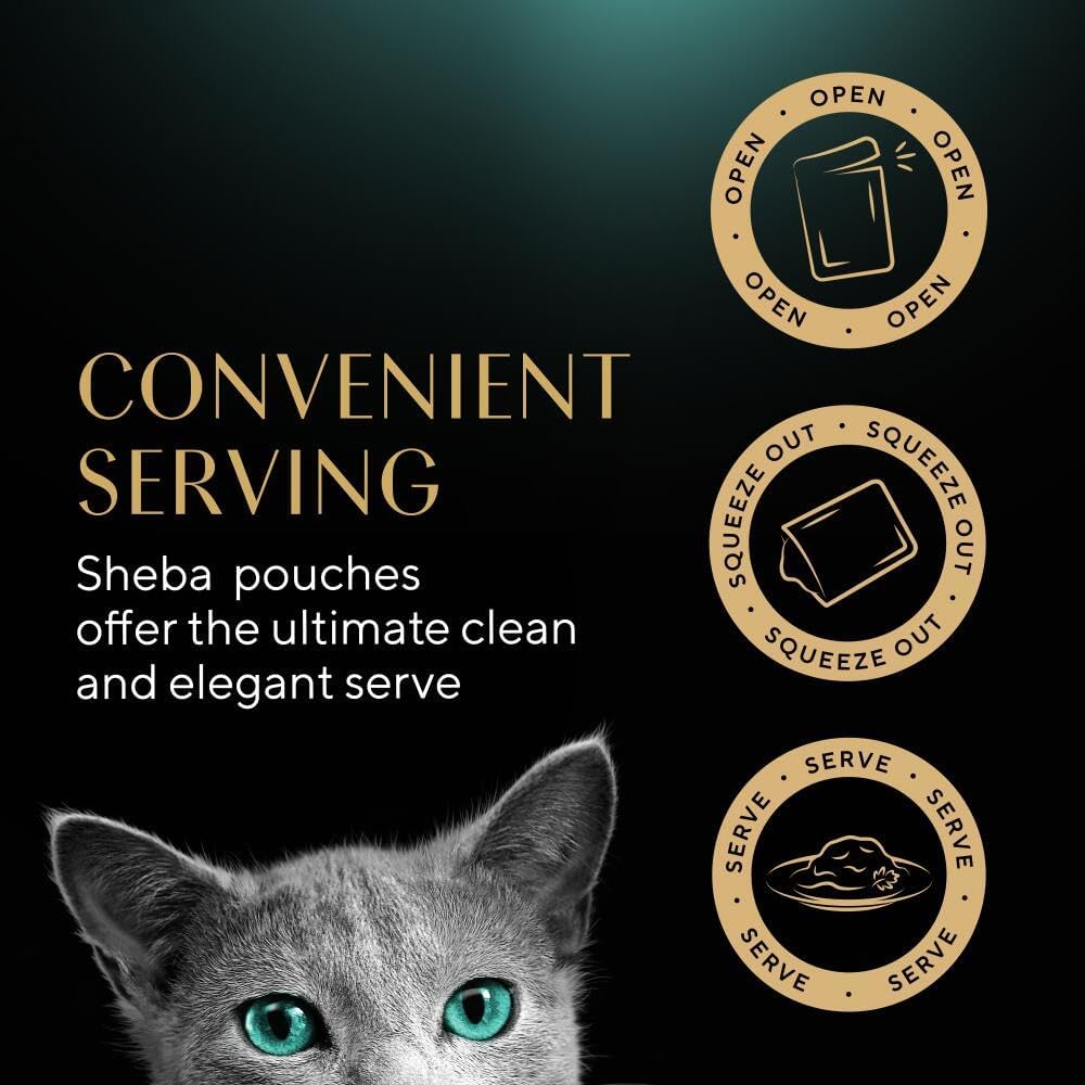 Sheba Cat Wet Food - Fresh and Fine - Cat Pouches Poultry in Gravy - 50 x 50 g Pack