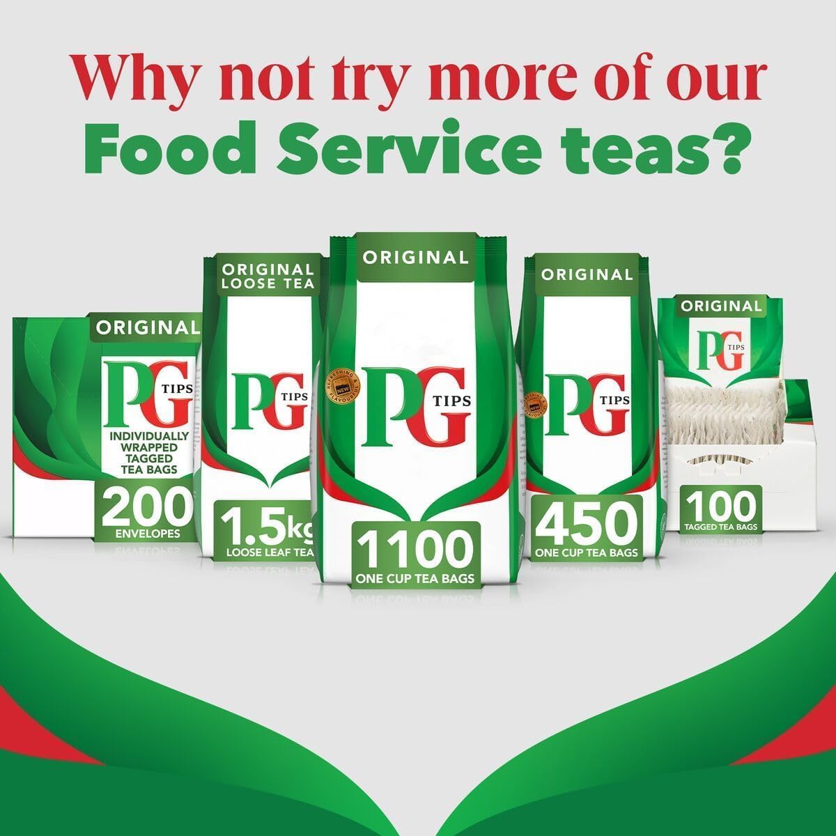 PG Tips Catering One Cup Tea Bags - 2x1100