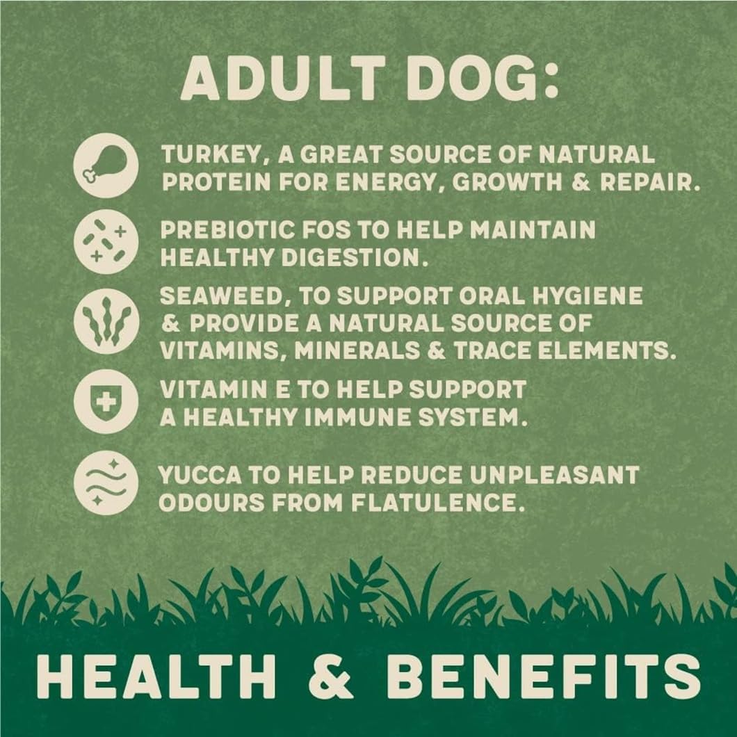 Harringtons Complete Dry Adult Dog Food Turkey & Veg 15kg - Made with all Natural Ingredients, Packaging May Vary