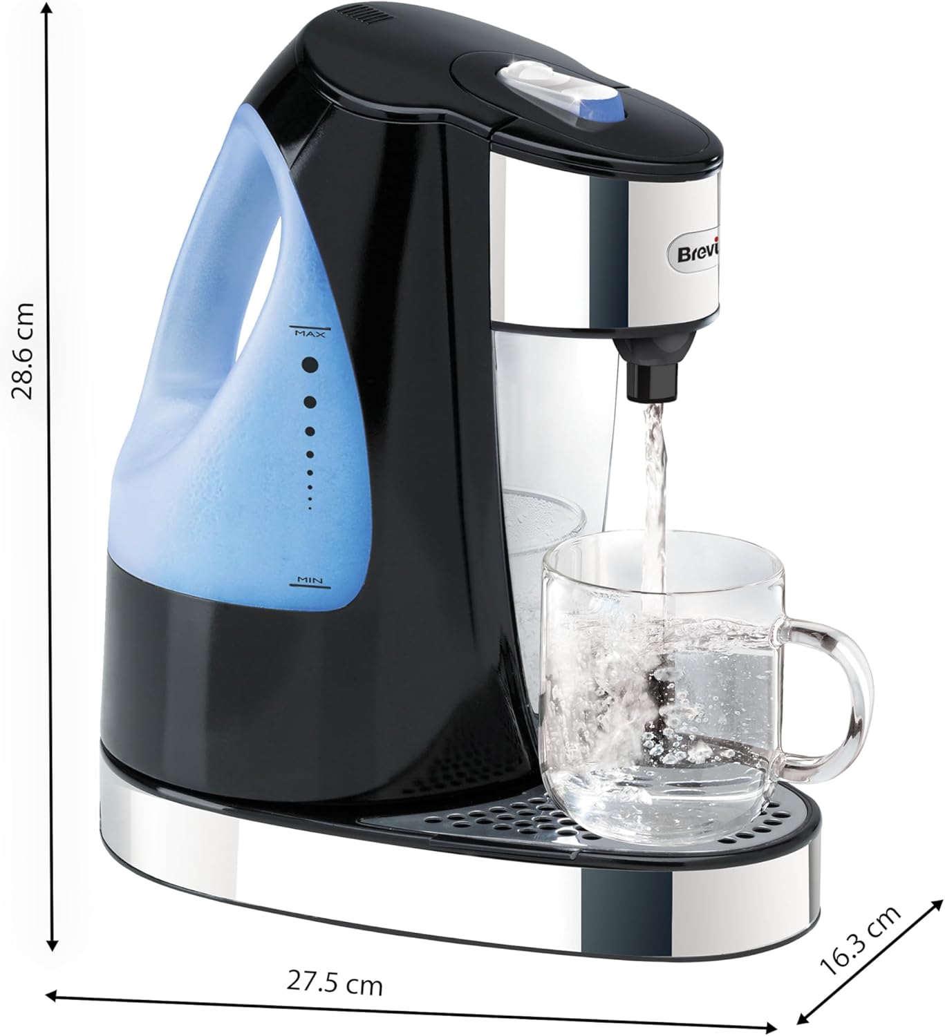 Breville HotCup Hot Water Dispenser | 3kW Fast Boil |1.5L | Energy-Efficient | Gloss Black