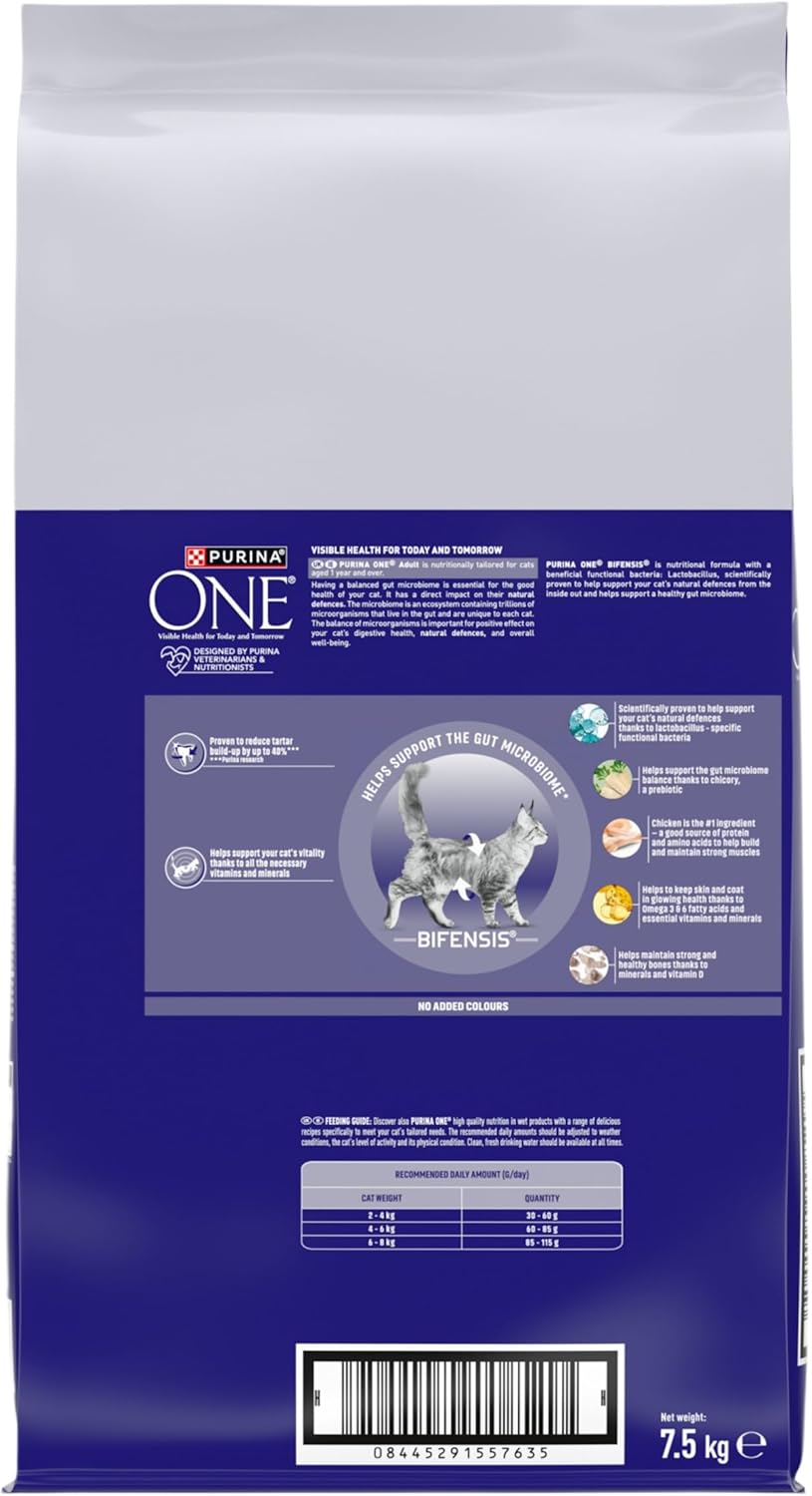 PURINA ONE Bifensis Adult Dry Cat Food Chicken 7.5kg Pack