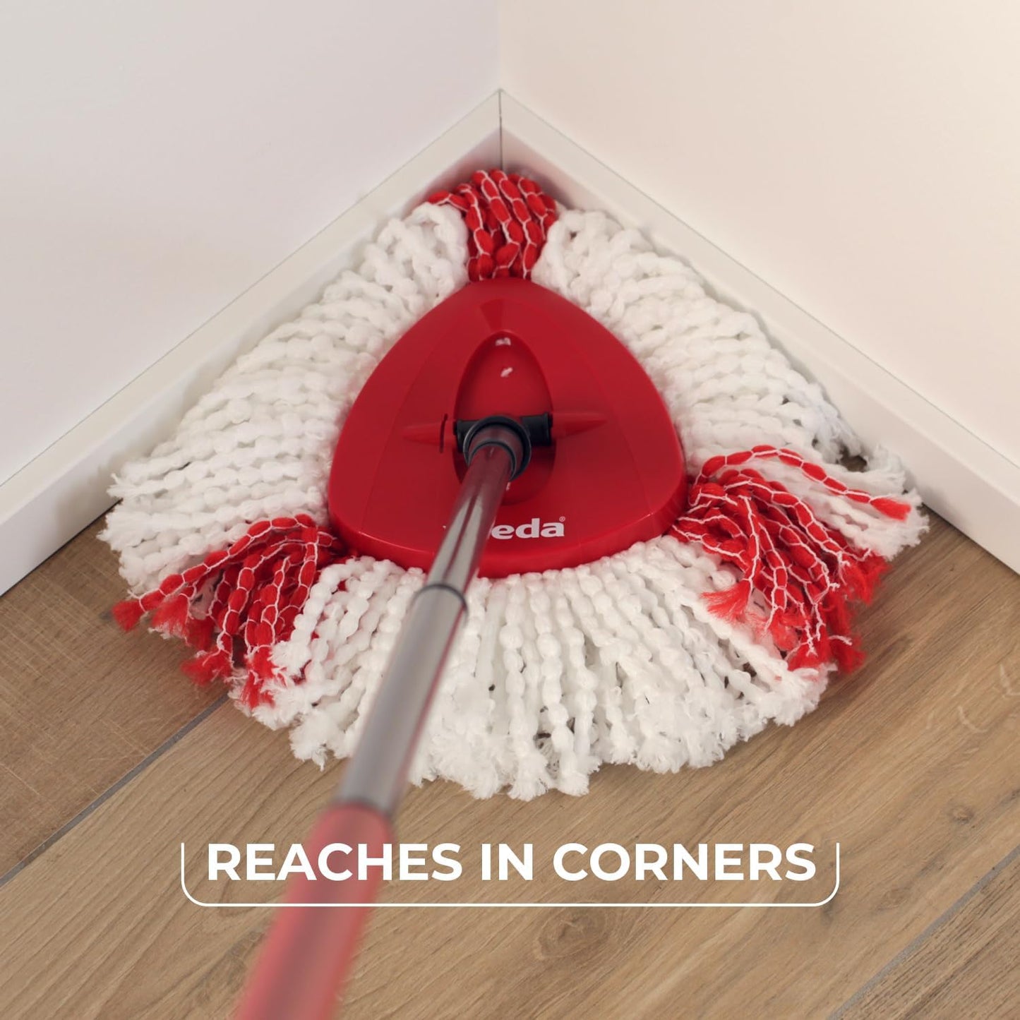 Vileda Turbo 2-in-1 Microfibre Spin Mop And Bucket Set, Spin Mop For Cleaning Floors, Set Of 1x Mop And 1x Bucket, Eco Packaging, Telescopic handle 85-123cm, 2in1 microfibre mop head