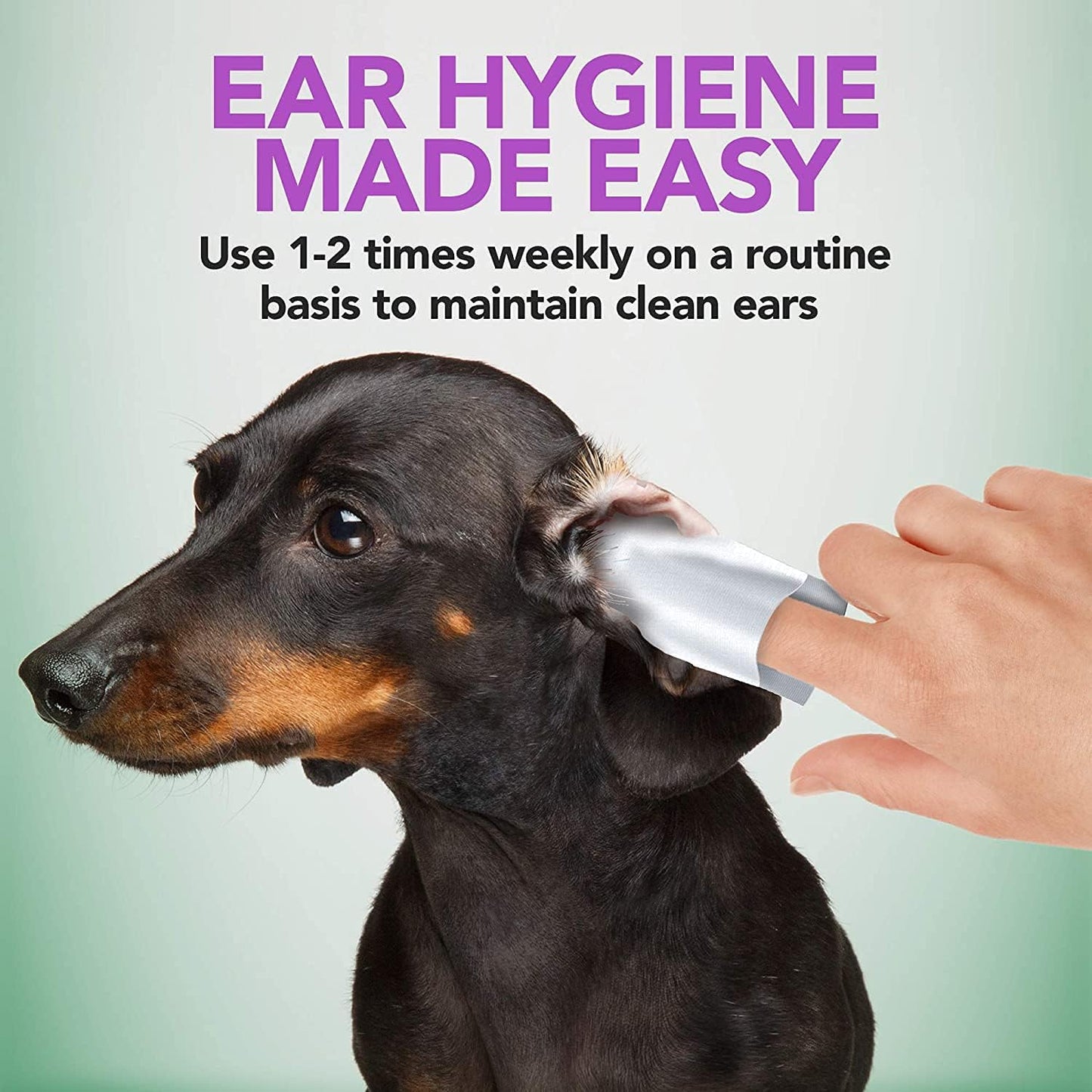 Vet's Best Ear Relief Finger Wipes, Ear Cleansing for Dogs, Soothes & Deodorizes - 50 Disposable Wipes