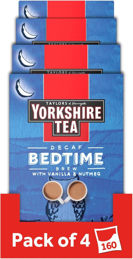Yorkshire Tea Bedtime Brew Tea Bags, 4 Boxes of 40 Tea Bags (Total 160 Bags)