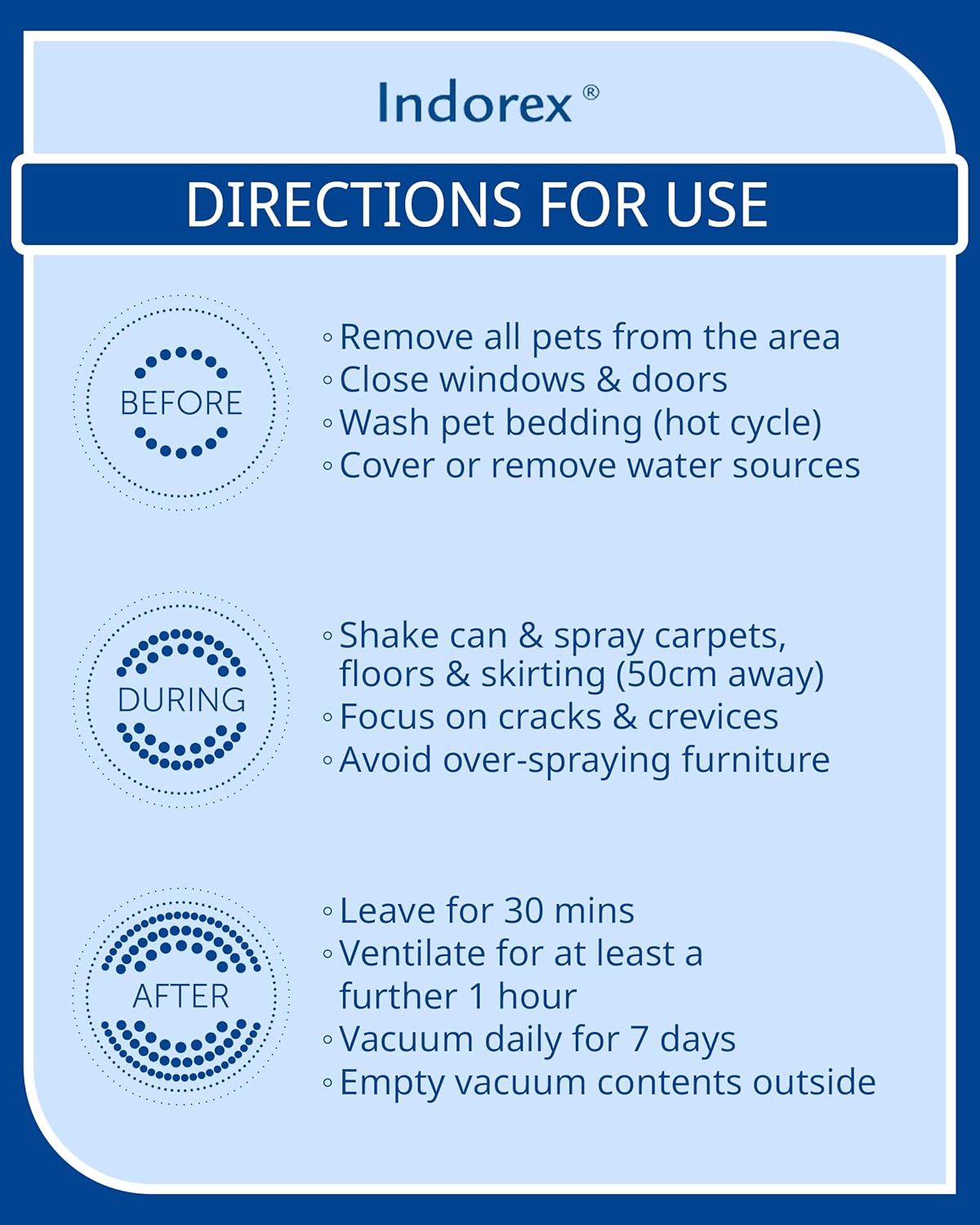 Indorex Defence Household Flea Spray | 2 x 500ml Cans | Protect Home from Fleas & House Dust Mites | Long-Lasting Protection for Up to 12 Months