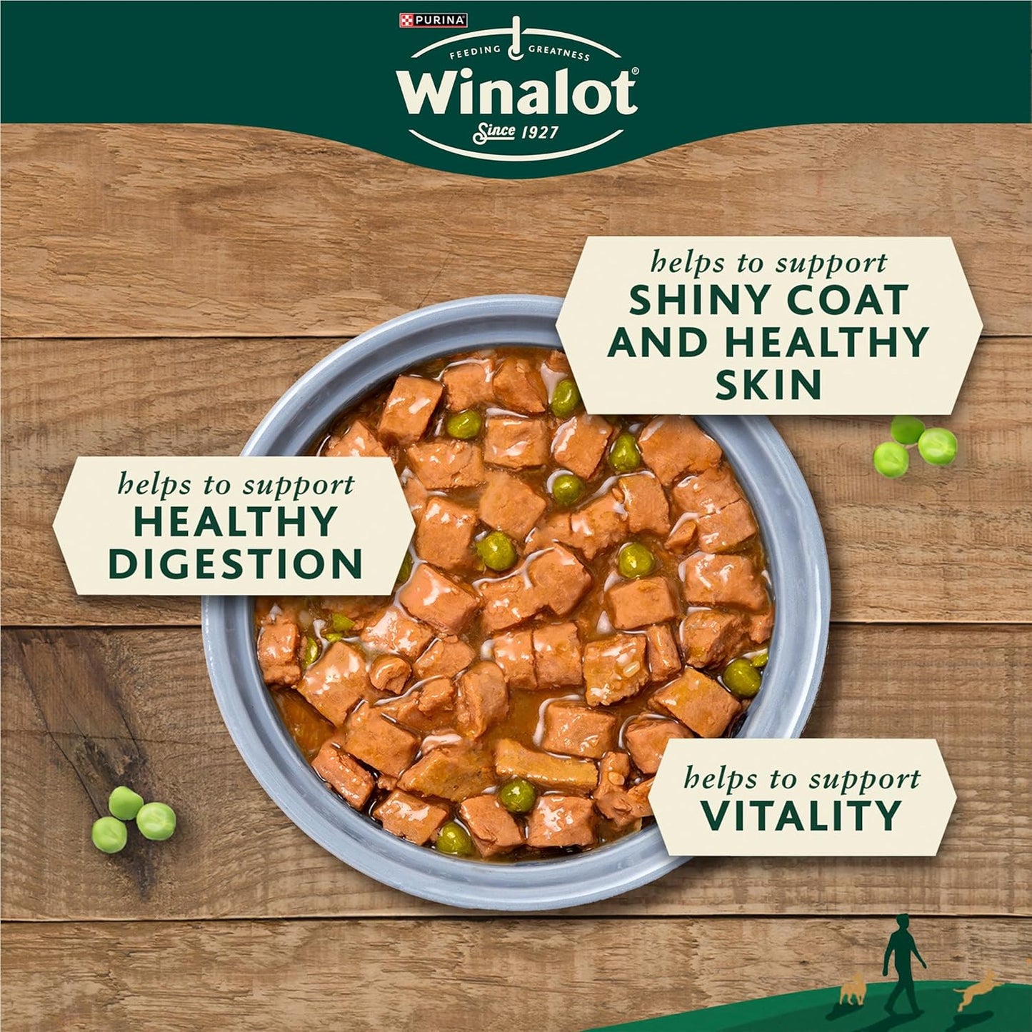 WINALOT Meaty Chunks Adult Wet Dog Food Mixed in Jelly Beef, Chicken, Lamb 40x100g Pouches